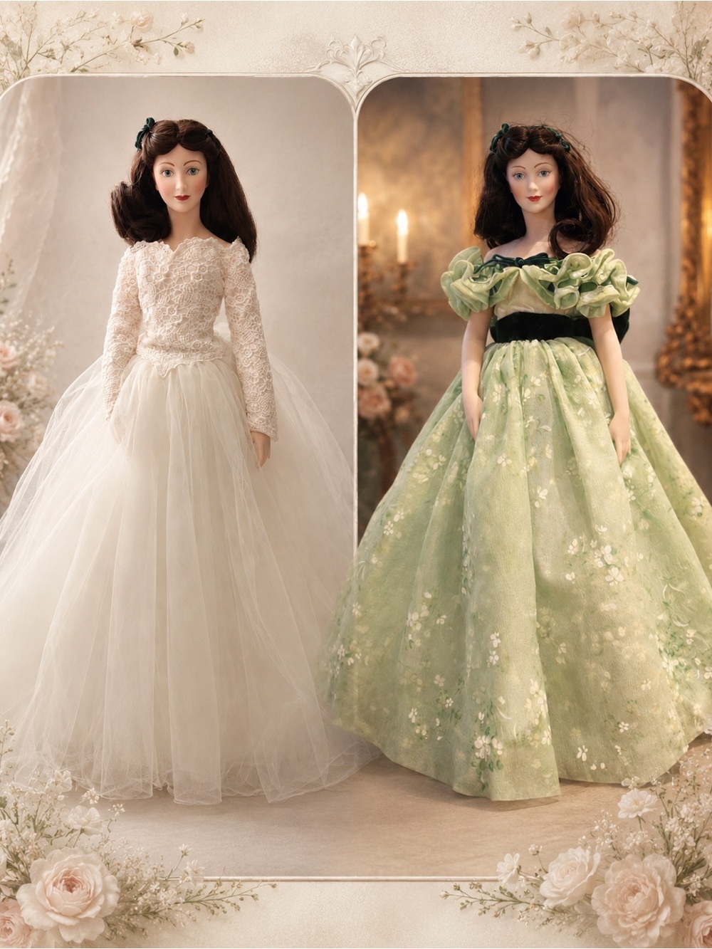 ✨ Collectible Porcelain Doll – Scarlett O’Hara (Gone with the Wind) ✨